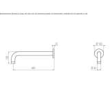 Wall-mounted shower head in stainless steel Mudau