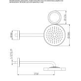 Wall-mounted rain shower with built-in lighting Walhalla