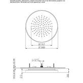 Ceiling rain shower with built-in lighting Walhalla