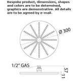 Round stainless steel shower head Danforth