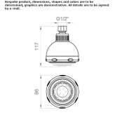 Round ABS rain shower head Tonopah