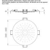 Built-in stainless steel shower Surano