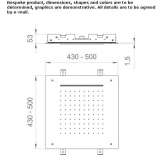 Square stainless steel waterfall shower Peno