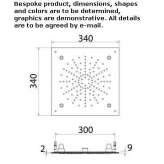 Square stainless steel mist shower Danforth