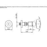 Adjustable side shower with 1 jet Malczyce