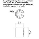 Built-in stainless steel side shower Danforth