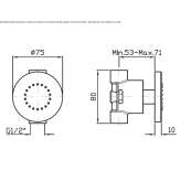 Built-in side shower with anti-limescale system Zhirnov