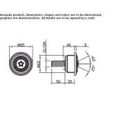 Built-in adjustable 1-jet side shower Pankow