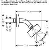 Adjustable metal side shower with 1 jet Minare