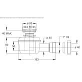 Shower drain made of polypropylene Rutino