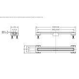 Aluminum shower drain Kercem