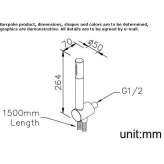 Wall-mounted shower head with hose Mons