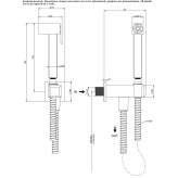 Brass shut-off valve for wall mounting Petina