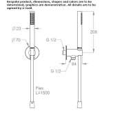 Wall-mounted shower head with anti-limescale system Mariabe