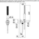 ABS shower head with handle Ararat