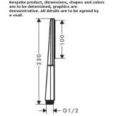 Hand shower with 1 jet, chrome-plated, brass Stancea