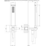 Metal wall-mounted shower head with an anti-limescale system Petina