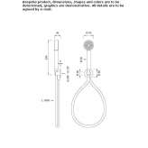 Stainless steel wall shower with hose Moerdijk