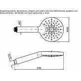 3-jet ABS hand shower Byram