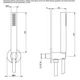 Wall shower with 1 jet, made of stainless steel Kolin