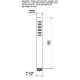 1-jet stainless steel hand shower Wendtorf