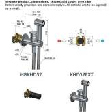 Brass shut-off valve for wall mounting Melres