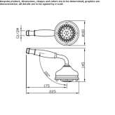 Shower hand with 5 resin jets Pankow