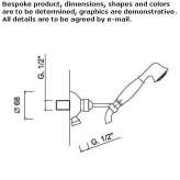 Wall-mounted shower head with handle Wanchaq