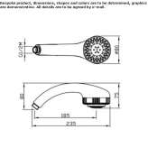 ABS hand shower with 5 jets Campelos