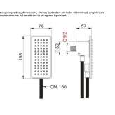 Stainless steel wall shower with hose Falces