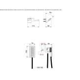 Stainless steel wall shower with hose Falces