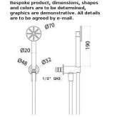 Stainless steel wall shower with hose Vlasivka