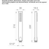 1-jet ABS hand shower for showering Limesy