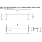 Bathroom wall shelf made of crystal and brass Ardesio