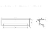 Aluminiowy wieszak na ręczniki / półka ścienna w łazience Monsano