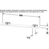 Glass wall shelf for the bathroom Pluzunet