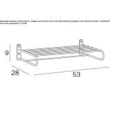 Metal wall shelf for the bathroom Juzcar