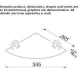 Corner glass wall shelf for the bathroom Cino