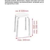 Aluminum bathroom stool Desvres