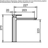 Tall 1-hole washbasin tap without stopper Kechi