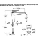 Single-lever countertop washbasin tap Pisek