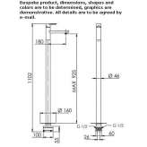 Free-standing washbasin tap in chrome-plated brass Itanhaem