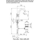 Countertop washbasin tap with 1 hole Beecroft