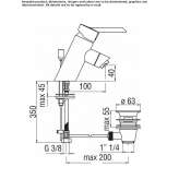 Chrome-plated, chrome-plated countertop bidet faucet Faver