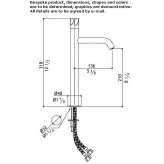 Countertop washbasin tap made of stainless steel Sestino