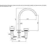 Washbasin faucet with aerator with individual marble rosettes and no waste Hejnice