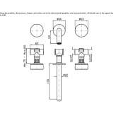 Wall-mounted washbasin tap with flow limiter and individual marble rosettes Hejnice