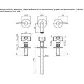 Wall-mounted washbasin tap with aerator, 3-hole Hejnice