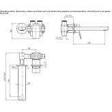 Single-lever wall-mounted washbasin tap with flow limiter Perkata