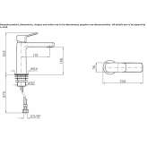 Single-lever countertop washbasin tap Perkata